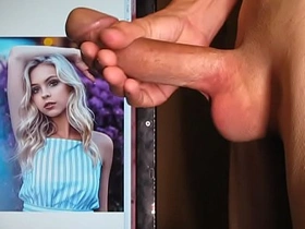 Jordyn Jones Asian Cum Tribute: A solo performance of masturbation and ejaculation