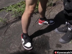 Wild Japanese Yoshi Kawasaki in crazy gay scene on KawasakiYoshi.com