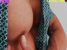 Muscular Asian man enjoys nipple stimulation and anal pleasure.
