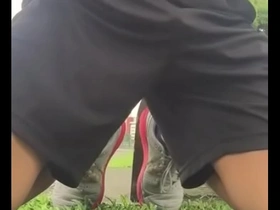 Solo boy enjoys public outdoor sex adventures