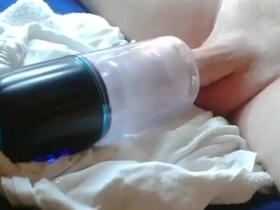 Gay masturbation with sex toys and cum fetish exploration