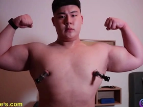 Korean beef gets muscle worship and nipple play