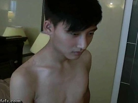 Asian boys clean up after gay sex in the shower