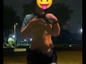 Solo Asian boy masturbates outdoors and cums multiple times on his bike.