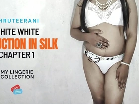 Asian trans beauty in silk, solo performance with a big ass and self-pleasure.