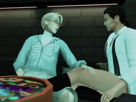 Stepbrother seduces stepnephew for hardcore anal and facefuck on Halloween in this animated porn video.