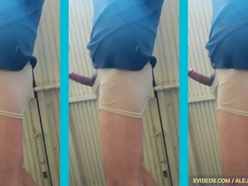 This is a fetish gay video featuring a homemade hardcore scene with a big bulge.