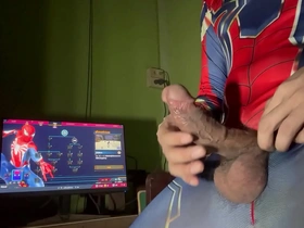 Young Asian Spiderman playing a game of pleasure in Bangkok.