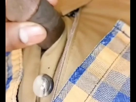 Public urination and toilet antics in a chastity cage compilation