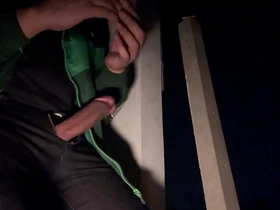 Public solo pleasure: smoking hot Asian guy masturbates outdoors