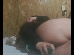 Young gay guy enjoys anal sex with a bottle
