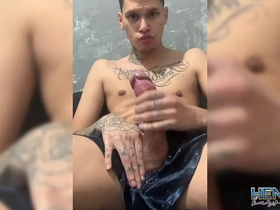 Young gay amateur enjoys slapping and sucking in a room.