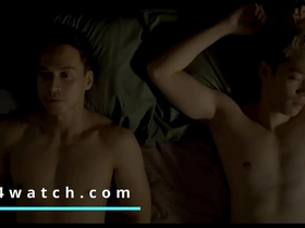 A nude male star in an Asian gay movie in a hot scene.