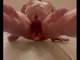 Gay masturbation and anal sex with a hot slut