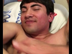 Young gay guy gets humiliated by an older partner who slaps his face and fingers his anus.