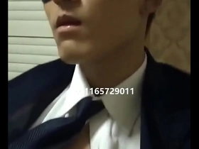 Young Asian boy in bondage gets a handjob