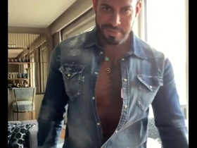 Latino hunk gets kinky with oil and raw sex in homemade video