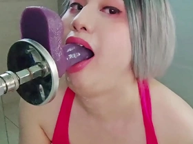 Gay masturbates and prepares for deep throat sex.