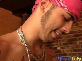 Gay Asian gets rough anal sex from his tattooed partner