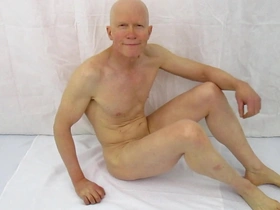 Young gay nudist has small penis and likes to wear makeup while having sex