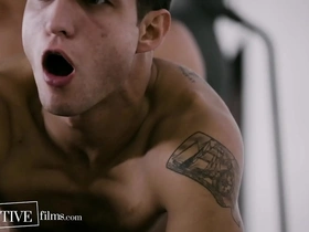An army hunk helps his fellow soldier to come out and gives him his first gay experience.